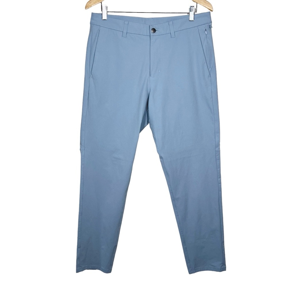 Lululemon Mens Commission Pant Slim 32" Warpstreme Athleisure Size 34 Chambray